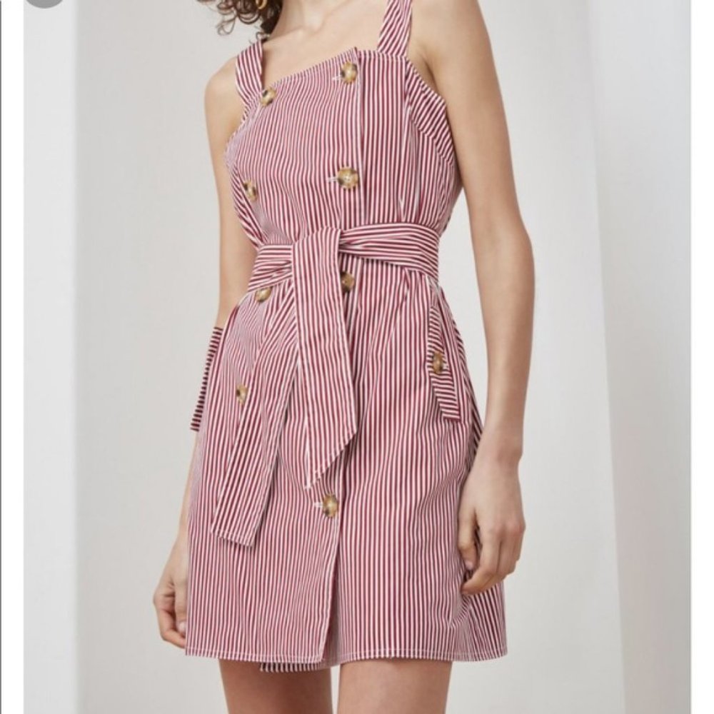 C/MEO Collective Red & White Striped Dress